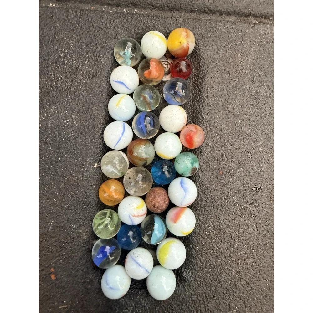 Vintage Marble Lot‎ 150+ Glass Marbles Shooters Swirls Cat Eye Mixed Collection
